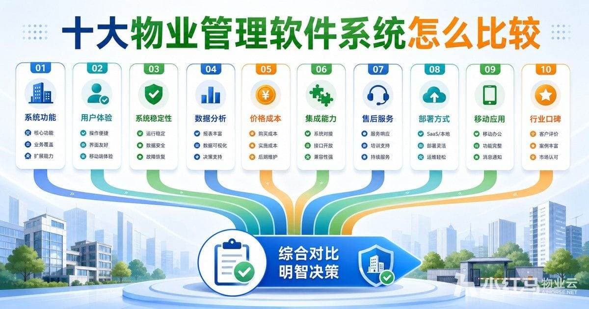 十大物业管理软件系统怎么比较:功能、价格与服务