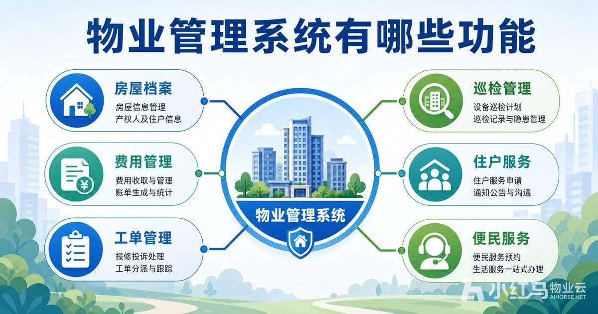 物业管理系统有哪些功能:核心模块与选型重点