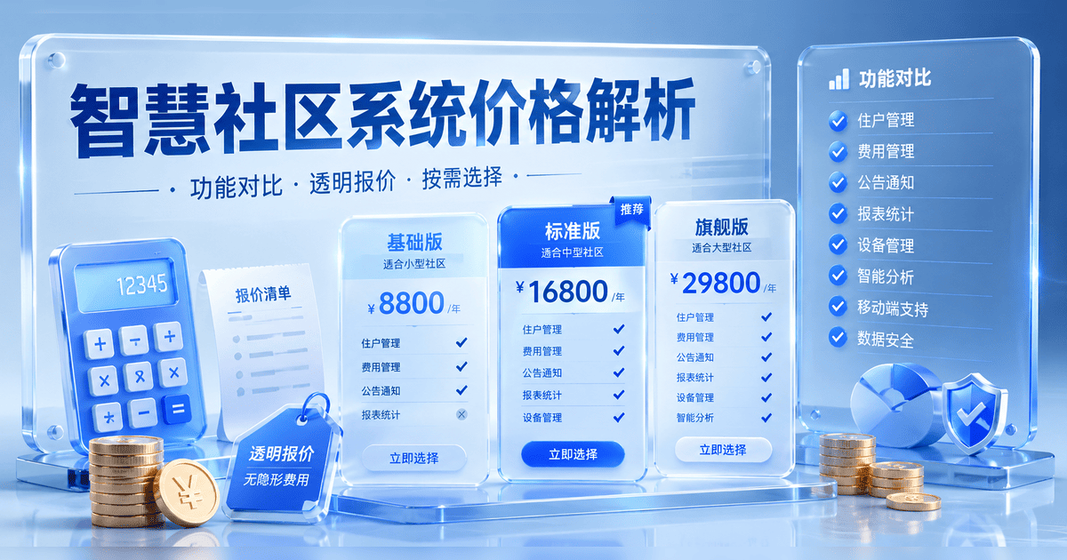 智慧社区物业管理系统多少钱一套?完整价格与功能解析