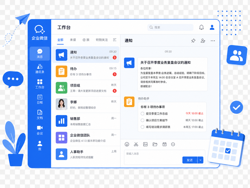 企业微信协同 - 员工沟通协作