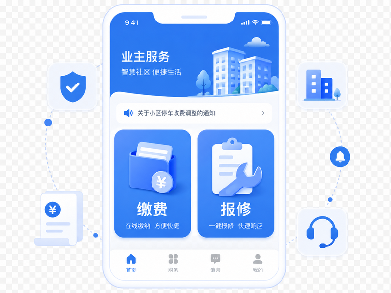 业主小程序 - 在线缴费报修