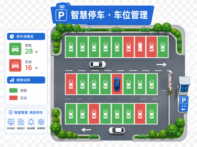 智慧停车系统 - 无感支付车牌识别