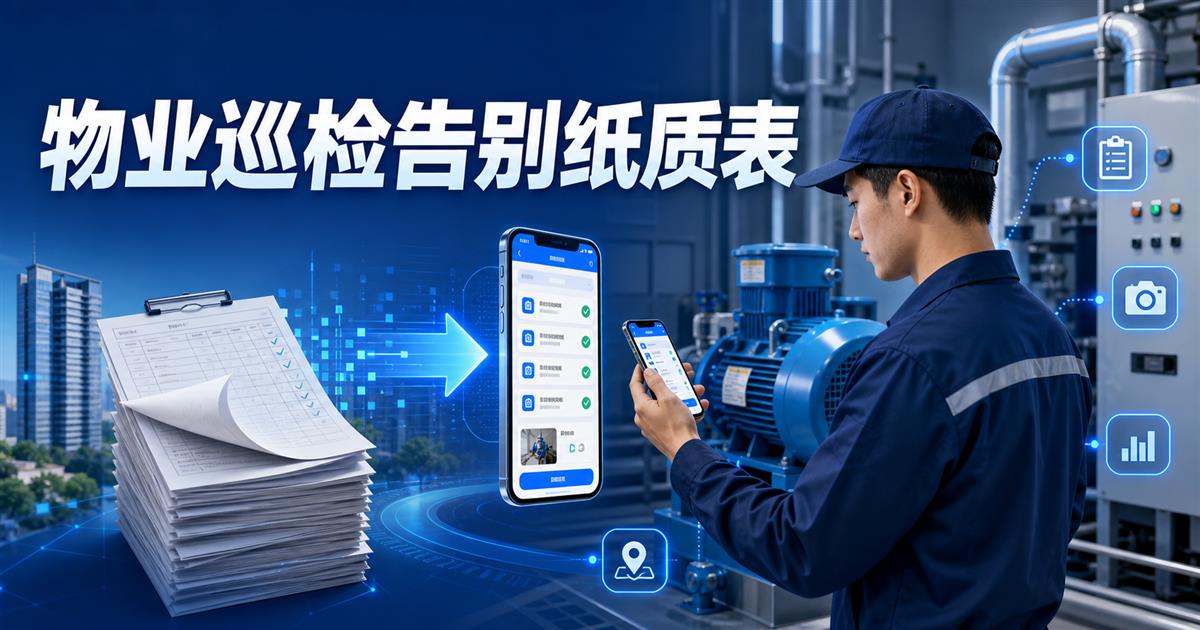 物业巡检还用纸质表?2026年该换系统了