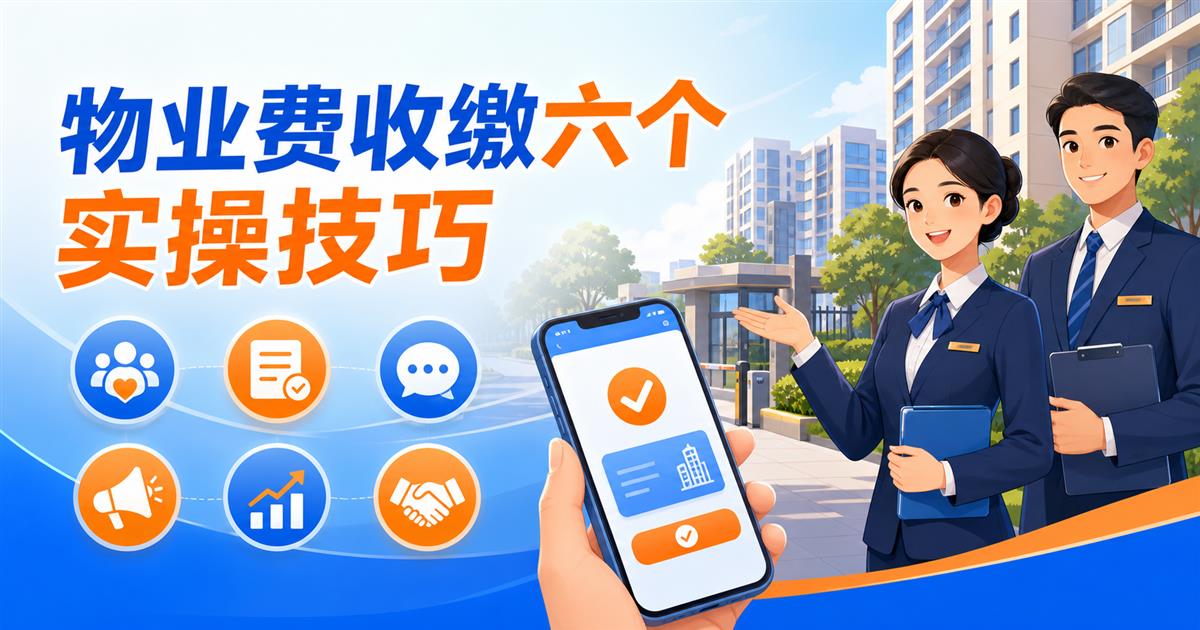 物业费怎么收又快又稳?6个实操技巧