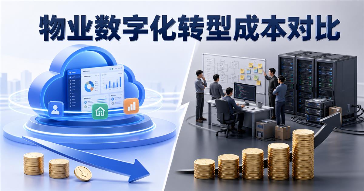 物业数字化转型要多少钱?SaaS与自研对比