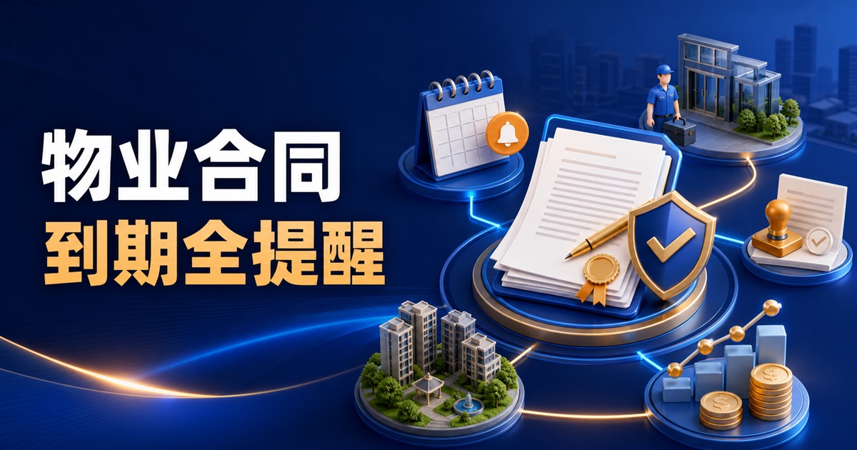 物业合同管理系统：到期履约全提醒